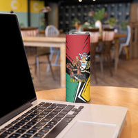 Personalized Guyana Emancipation Day Skinny Tumbler Jaguar Skin Pattern - Wonder Print Shop