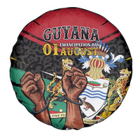 Guyana Emancipation Day Spare Tire Cover Jaguar Skin Pattern - Wonder Print Shop