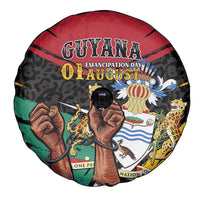 Guyana Emancipation Day Spare Tire Cover Jaguar Skin Pattern - Wonder Print Shop