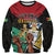 Personalized Guyana Emancipation Day Sweatshirt Jaguar Skin Pattern - Wonder Print Shop