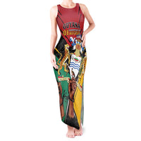 Personalized Guyana Emancipation Day Tank Maxi Dress Jaguar Skin Pattern - Wonder Print Shop