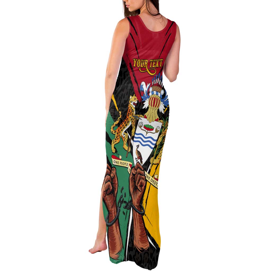 Personalized Guyana Emancipation Day Tank Maxi Dress Jaguar Skin Pattern - Wonder Print Shop