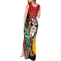Personalized Guyana Emancipation Day Tank Maxi Dress Jaguar Skin Pattern - Wonder Print Shop