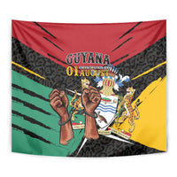 Guyana Emancipation Day Tapestry Jaguar Skin Pattern - Wonder Print Shop