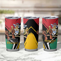 Personalized Guyana Emancipation Day Tumbler Cup Jaguar Skin Pattern - Wonder Print Shop
