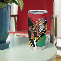 Personalized Guyana Emancipation Day Tumbler Cup Jaguar Skin Pattern - Wonder Print Shop