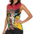 Personalized Guyana Emancipation Day Women Sleeveless Polo Shirt Jaguar Skin Pattern - Wonder Print Shop