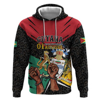 Personalized Guyana Emancipation Day Zip Hoodie Jaguar Skin Pattern - Wonder Print Shop