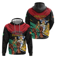 Personalized Guyana Emancipation Day Zip Hoodie Jaguar Skin Pattern - Wonder Print Shop