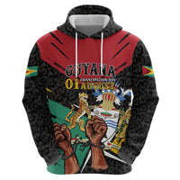 Personalized Guyana Emancipation Day Zip Hoodie Jaguar Skin Pattern - Wonder Print Shop