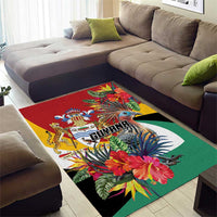 Guyana Canje Pheasant Area Rug Tropical Flowers - Wonder Print Shop