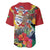 Personalized Guyana Canje Pheasant Baseball Jersey Tropical Flowers - Wonder Print Shop