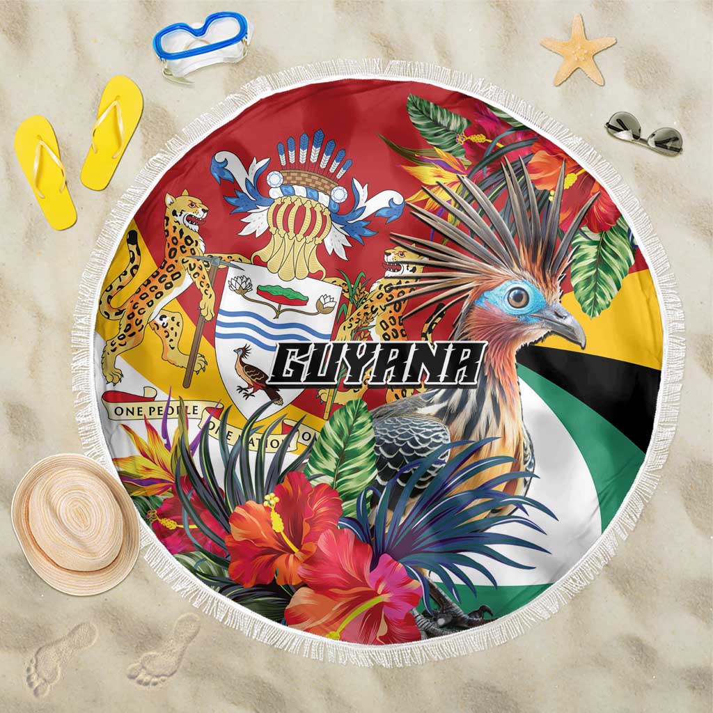 Guyana Canje Pheasant Beach Blanket Tropical Flowers - Wonder Print Shop