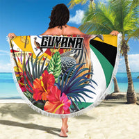 Guyana Canje Pheasant Beach Blanket Tropical Flowers - Wonder Print Shop