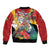Personalized Guyana Canje Pheasant Bomber Jacket Tropical Flowers - Wonder Print Shop