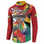 Personalized Guyana Canje Pheasant Button Sweatshirt Tropical Flowers - Wonder Print Shop