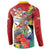 Personalized Guyana Canje Pheasant Button Sweatshirt Tropical Flowers - Wonder Print Shop