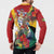 Personalized Guyana Canje Pheasant Button Sweatshirt Tropical Flowers - Wonder Print Shop