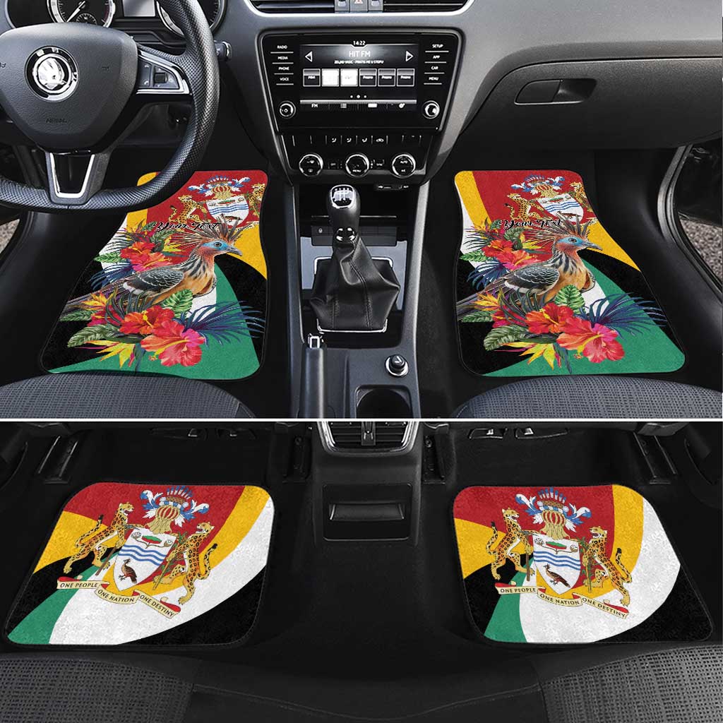 Guyana Canje Pheasant Car Mats Tropical Flowers - Wonder Print Shop