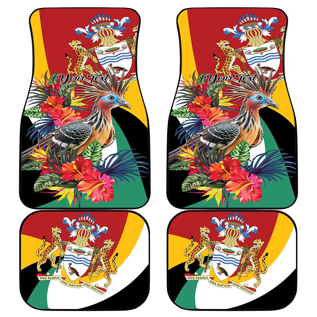 Guyana Canje Pheasant Car Mats Tropical Flowers - Wonder Print Shop