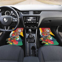 Guyana Canje Pheasant Car Mats Tropical Flowers - Wonder Print Shop