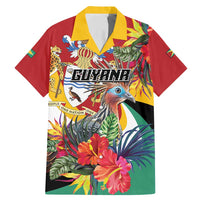 Personalized Guyana Canje Pheasant Family Matching Mermaid Dress and Hawaiian Shirt Tropical Flowers - Wonder Print Shop