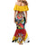 Personalized Guyana Canje Pheasant Family Matching Mermaid Dress and Hawaiian Shirt Tropical Flowers - Wonder Print Shop