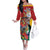 Personalized Guyana Canje Pheasant Family Matching Off The Shoulder Long Sleeve Dress and Hawaiian Shirt Tropical Flowers - Wonder Print Shop