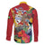 Personalized Guyana Canje Pheasant Family Matching Short Sleeve Bodycon Dress and Hawaiian Shirt Tropical Flowers - Wonder Print Shop