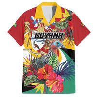 Personalized Guyana Canje Pheasant Family Matching Summer Maxi Dress and Hawaiian Shirt Tropical Flowers - Wonder Print Shop