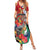 Personalized Guyana Canje Pheasant Family Matching Summer Maxi Dress and Hawaiian Shirt Tropical Flowers - Wonder Print Shop