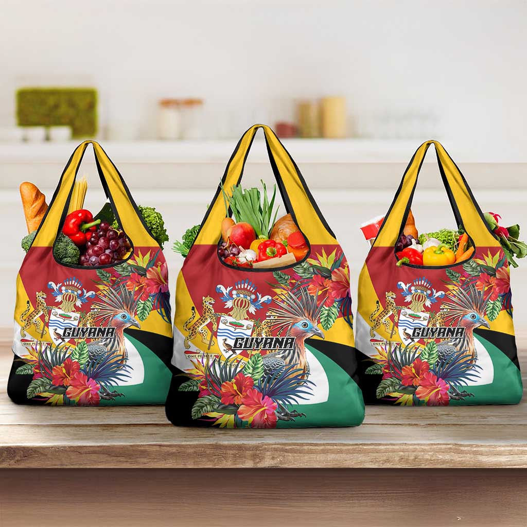 Guyana Canje Pheasant Grocery Bag Tropical Flowers - Wonder Print Shop