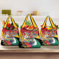 Guyana Canje Pheasant Grocery Bag Tropical Flowers - Wonder Print Shop