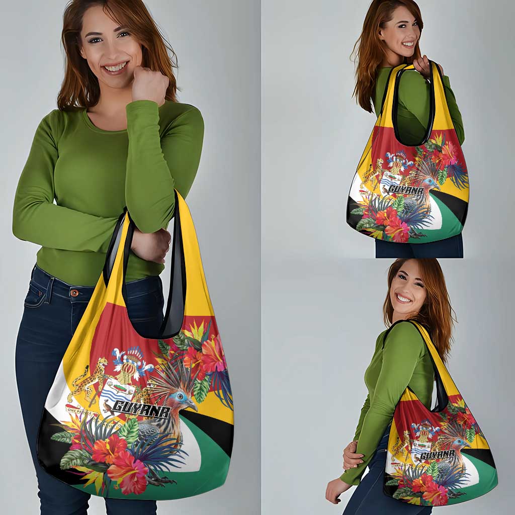 Guyana Canje Pheasant Grocery Bag Tropical Flowers - Wonder Print Shop
