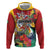Personalized Guyana Canje Pheasant Hoodie Tropical Flowers - Wonder Print Shop