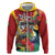 Personalized Guyana Canje Pheasant Hoodie Tropical Flowers - Wonder Print Shop