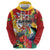 Personalized Guyana Canje Pheasant Hoodie Tropical Flowers - Wonder Print Shop