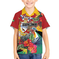 Personalized Guyana Canje Pheasant Kid Hawaiian Shirt Tropical Flowers - Wonder Print Shop