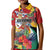 Personalized Guyana Canje Pheasant Kid Polo Shirt Tropical Flowers - Wonder Print Shop
