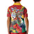 Personalized Guyana Canje Pheasant Kid Polo Shirt Tropical Flowers - Wonder Print Shop