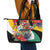 Guyana Canje Pheasant Leather Tote Bag Tropical Flowers - Wonder Print Shop