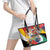 Guyana Canje Pheasant Leather Tote Bag Tropical Flowers - Wonder Print Shop