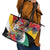 Guyana Canje Pheasant Leather Tote Bag Tropical Flowers - Wonder Print Shop