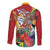 Personalized Guyana Canje Pheasant Long Sleeve Button Shirt Tropical Flowers - Wonder Print Shop