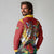 Personalized Guyana Canje Pheasant Long Sleeve Polo Shirt Tropical Flowers - Wonder Print Shop