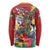 Personalized Guyana Canje Pheasant Long Sleeve Shirt Tropical Flowers - Wonder Print Shop