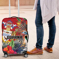 Guyana Canje Pheasant Luggage Cover Tropical Flowers - Wonder Print Shop