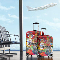 Guyana Canje Pheasant Luggage Cover Tropical Flowers - Wonder Print Shop