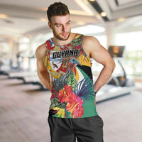 Personalized Guyana Canje Pheasant Men Tank Top Tropical Flowers - Wonder Print Shop