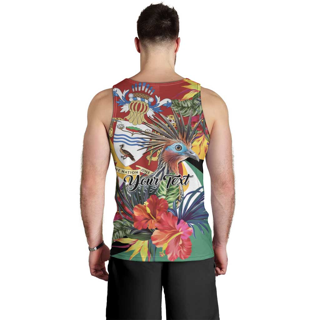Personalized Guyana Canje Pheasant Men Tank Top Tropical Flowers - Wonder Print Shop